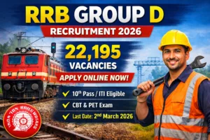RRB Group D Recruitment 2026 – 22,195 Level 1 Posts | Apply Online
