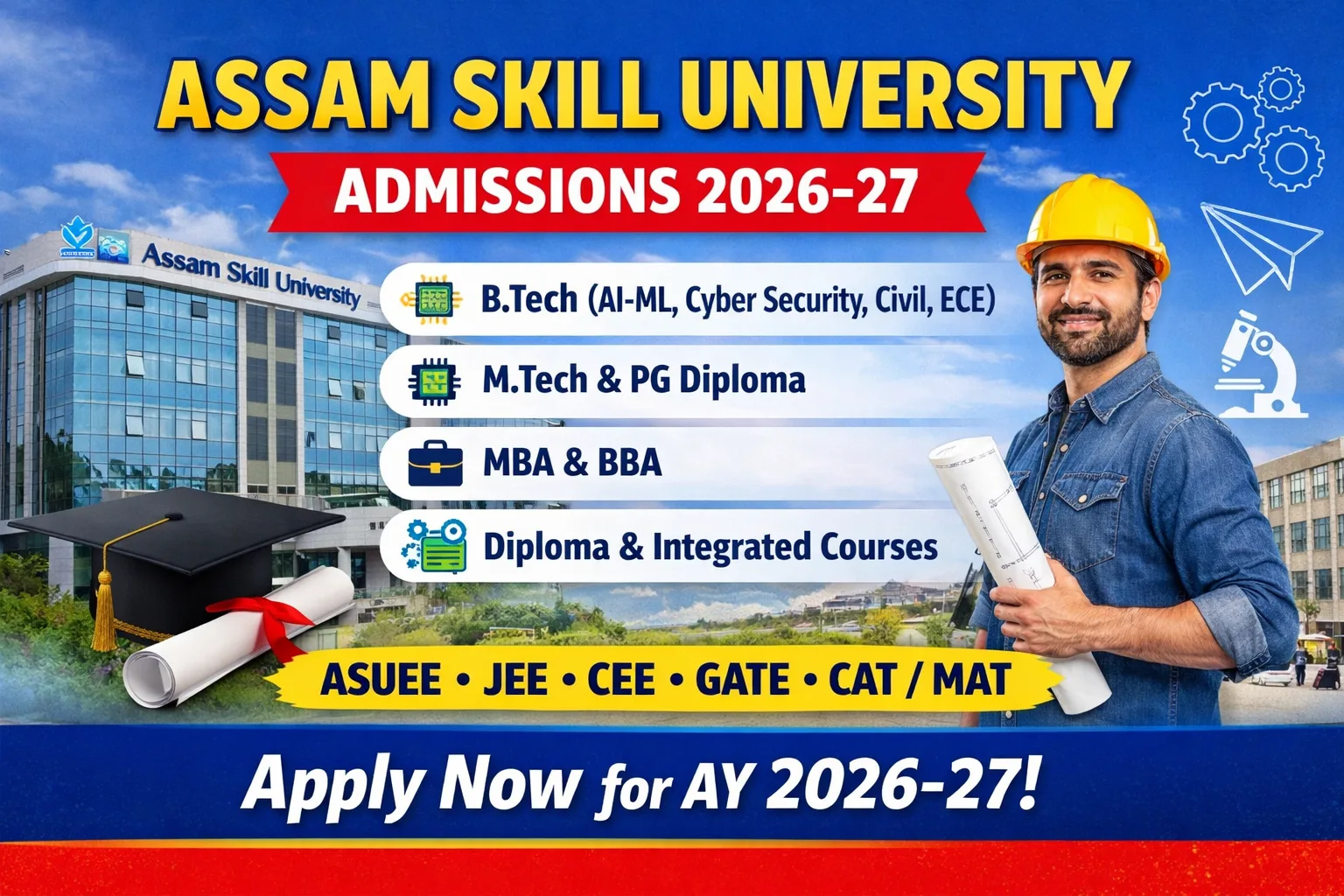 Assam Skill University Admission 2026 – B.Tech, MBA, Diploma & Other Courses
